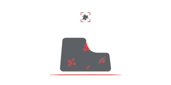AI-powered identification of minor defects, scratches, or foreign objects on any tire surface.