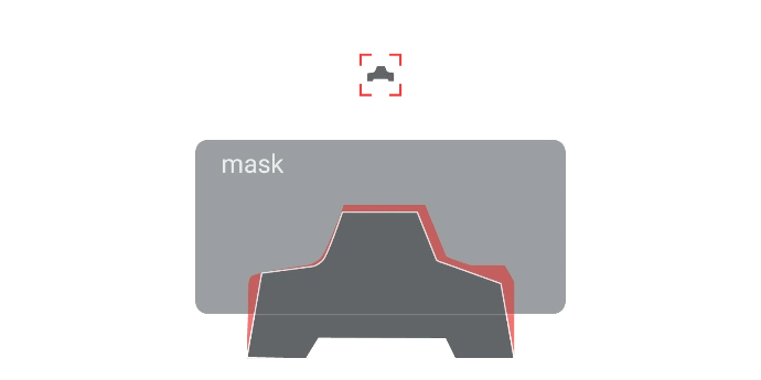 High-precision inspection of contours, component geometries, and dimensional accuracy using mask testing.