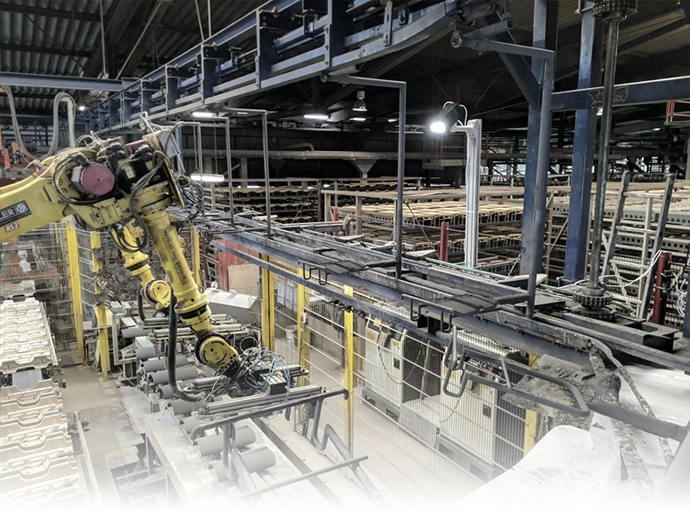 Automated roof tile inspection for detecting cracks and chips.